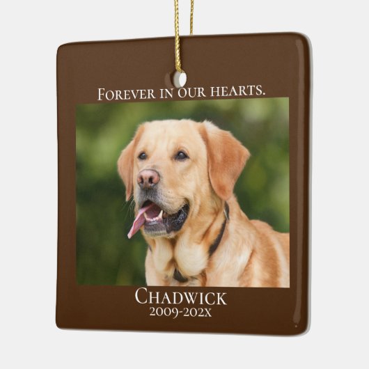 Modern Brown voegt foto's toe Keramisch Ornament (Links)