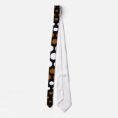 Modern Brown & White Polka Dots Pattern Stropdas (Achterkant)