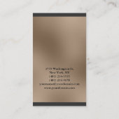 Modern Browny Beige Grey Monogram Visitekaartje (Achterkant)