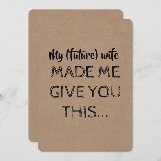 Modern | BRUIDEGOM | Best man grappig voorstel Kaart (Voorkant / Achterkant)