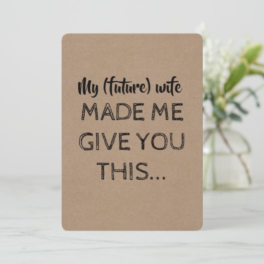 Modern | BRUIDEGOM | Best man grappig voorstel Kaart (Staand voorkant)