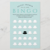 Modern Bruids Mint Tea Party Bingo Teacup Patroon (Voorkant)