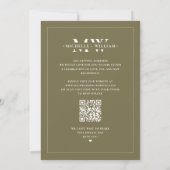Modern Bruidsboeket Trouw Monogram Taupe Fotolijst Save The Date (Achterkant)