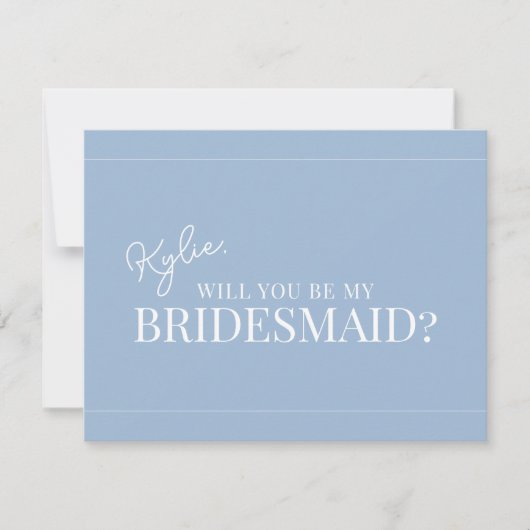 Modern bruidsmeisje voorstel Kaart (Voorkant)