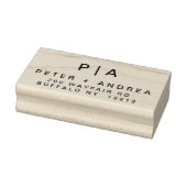 Modern bruidspaar adres rubberstempel (Stempel)