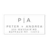 Modern bruidspaar adres  zelfinktende stempel (Design)