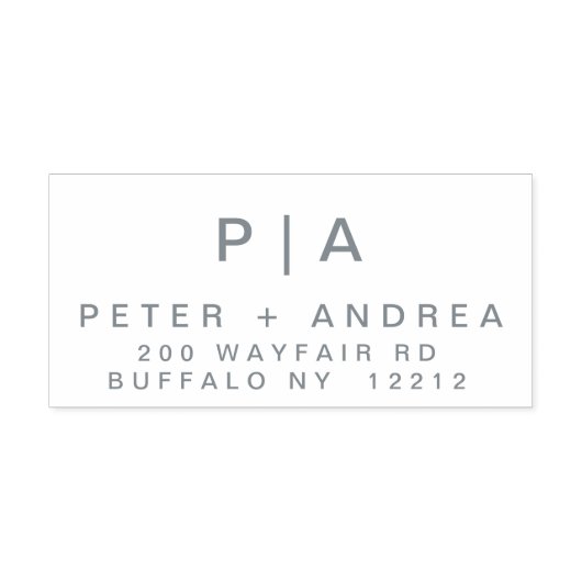 Modern bruidspaar adres  zelfinktende stempel (Design)