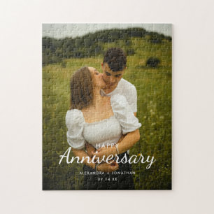 Modern bruidspaar Happy Jubileum Foto Legpuzzel