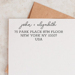 Modern bruidspaar Save the date Nieuw verloofd Zelfinktende Stempel