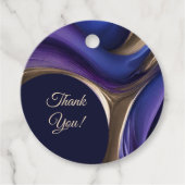Modern bruiloft-blauw Paarse goud Bedankjes Labels (Voorkant)