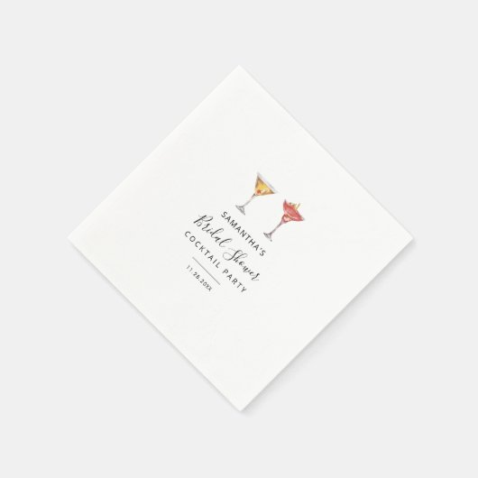 Modern Bruiloft Cocktailparty Servet (Hoek)