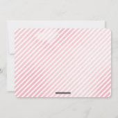 MODERN BRUILOFT eenvoudige minimale roze waterverf Kaart (Achterkant)