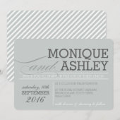 MODERN BRUILOFT eenvoudige vetgedrukte tekst zwart Kaart (Voorkant / Achterkant)