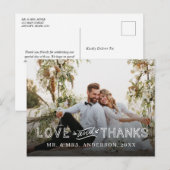 Modern bruiloft foto handschrift feestdagenkaart (Voorkant / Achterkant)