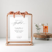 Modern bruiloft gastenboek teken met kalligrafie poster