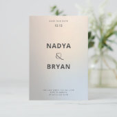 Modern Bruiloft Goud Zilver Save the Date Kaart (Staand voorkant)