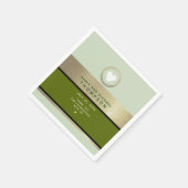 Modern bruiloft groen servet (Hoek)