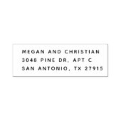 Modern bruiloft paar retour adres  zelfinktende stempel (Design)