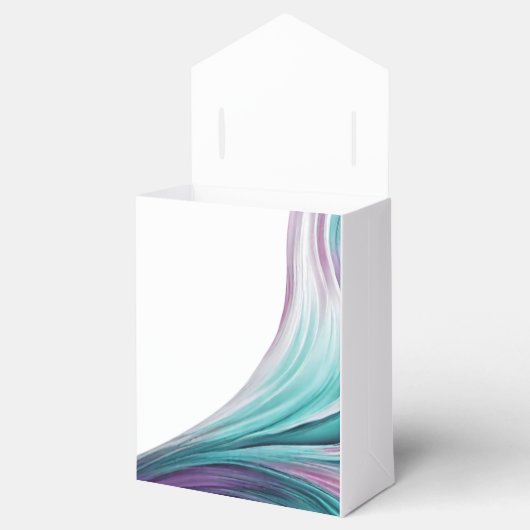 Modern Bruiloft-Paarse en Blauwgroen- Bedankdoosjes (Geopend)