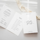 Modern bruiloft programma boekje met tijdlijn