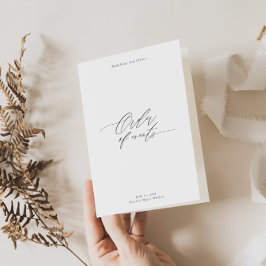 Modern bruiloft programma boekje met tijdlijn