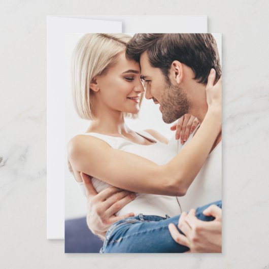 Modern bruiloft repetitie diner met Afbeelding Kaart (Achterkant)