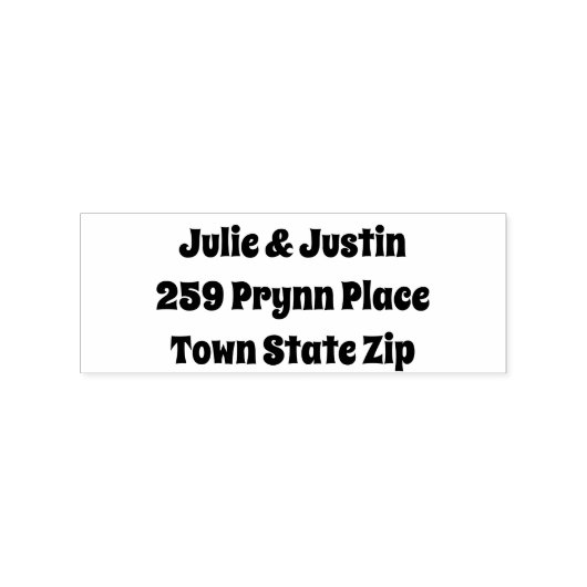 Modern Bruiloft retour adres Rubber stempel (Gestempeld)