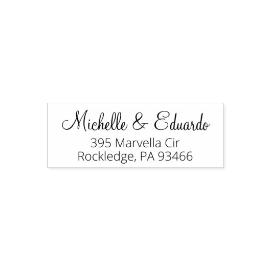 Modern bruiloft retouradres Bewaar de aangepaste d Zelfinktende Stempel (Design)