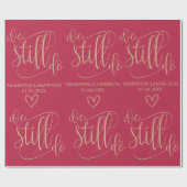 Modern bruiloft Roos We doen nog steeds Cadeaupapier (Vlak)