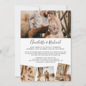 Modern bruiloft trouwde net vijf foto's aankondiging (Achterkant)