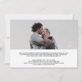 Modern bruiloft... we hebben de foto's van de knoo aankondiging (Achterkant)