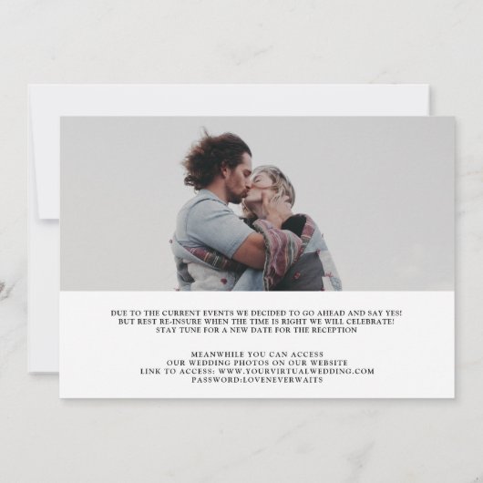 Modern bruiloft... we hebben de foto's van de knoo aankondiging (Achterkant)