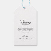 Modern bruiloft welkom cadeaulabel (Voorkant)