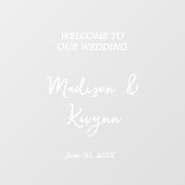 Modern bruiloft welkom spiegel sticker teken scrip (Vel)