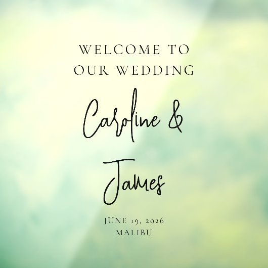 Modern bruiloft welkom spiegel sticker teken scrip (Vel 3)