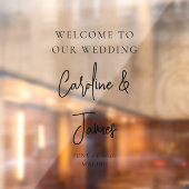 Modern bruiloft welkom spiegel sticker teken scrip (Vel 2)