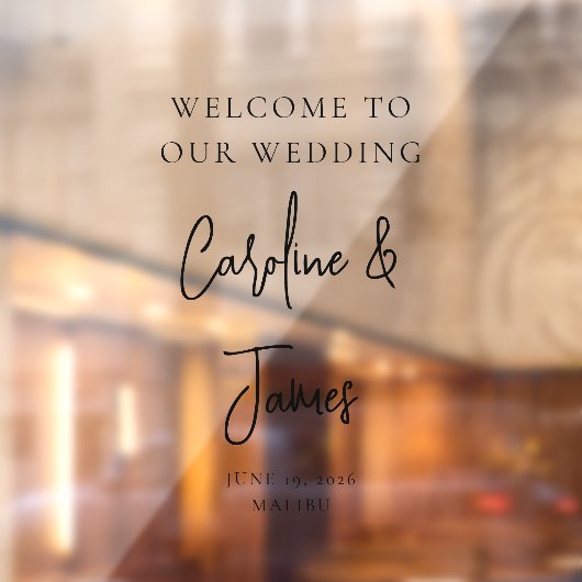 Modern bruiloft welkom spiegel sticker teken scrip (Vel 2)