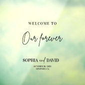 Modern bruiloft welkom spiegel sticker teken scrip (Vel 3)