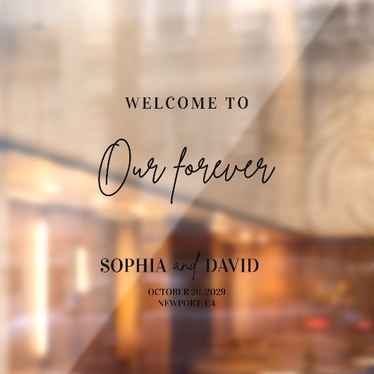 Modern bruiloft welkom spiegel sticker teken scrip (Vel 2)