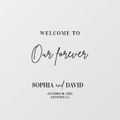 Modern bruiloft welkom spiegel sticker teken scrip (Vel)