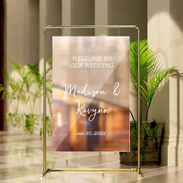 Modern bruiloft welkom spiegel sticker teken scrip