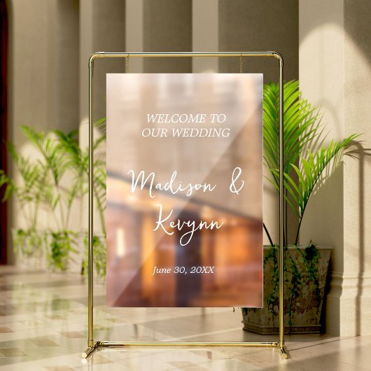 Modern bruiloft welkom spiegel sticker teken scrip