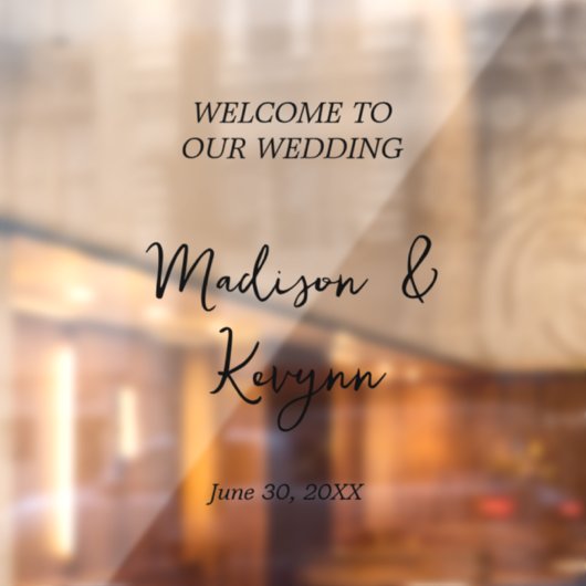 Modern bruiloft welkom spiegel sticker teken scrip (Vel 2)