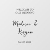 Modern bruiloft welkom spiegel sticker teken scrip (Vel)