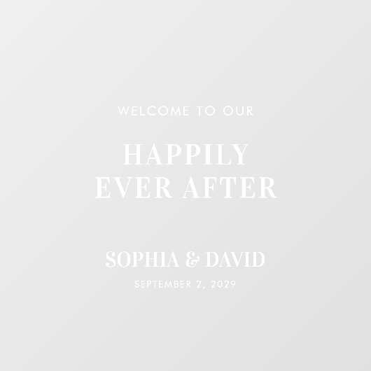 Modern bruiloft welkom spiegel sticker teken scrip (Vel)