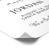 Modern bruiloft welkom We zijn zo blij dat je hier Poster (Hoek)