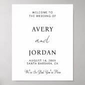 Modern bruiloft welkom We zijn zo blij dat je hier Poster (Voorkant)