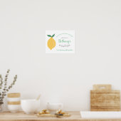 Modern Bruilofts Luncheon Welkomstbord Citroen Poster (Keuken)