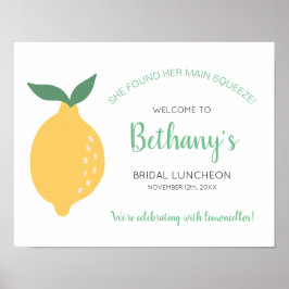 Modern Bruilofts Luncheon Welkomstbord Citroen Poster