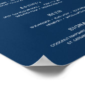 Modern Bruiloftsbar Menu Bord Dranken Poster (Hoek)